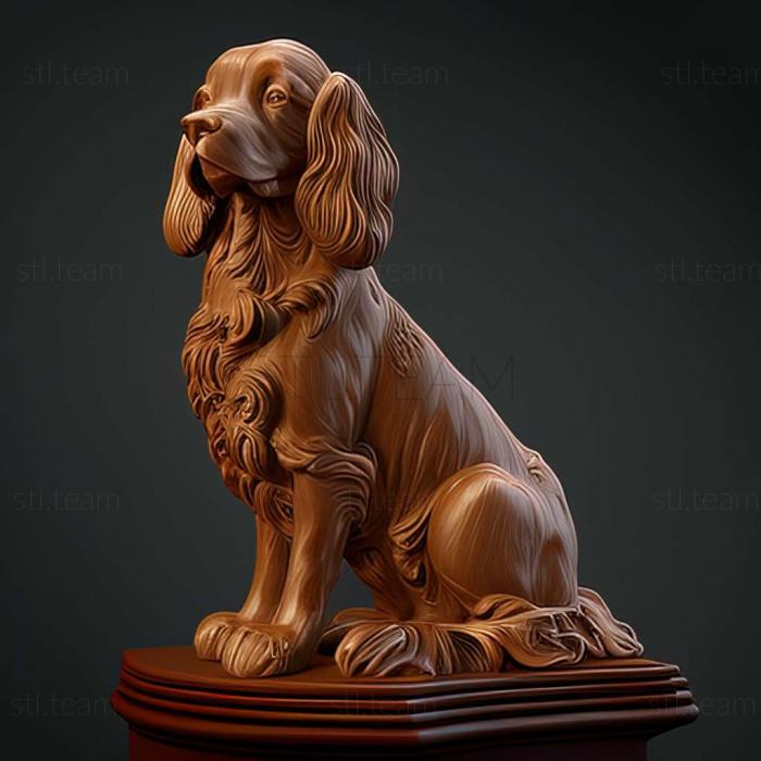3D модель Собака понт-одемер спаніель (STL)